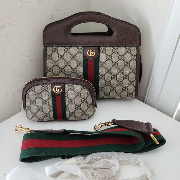 Barely Used Gucci Ophidia Set - Clutch/Crossbody/Shoulder - Picture 1 of 16